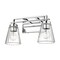 Z-Lite Lyna Vanity, 2-Light, 16 In.W x 6.5 In.L x 9 In.H, Chrome /Clear 823-2V-CH - alternate 5